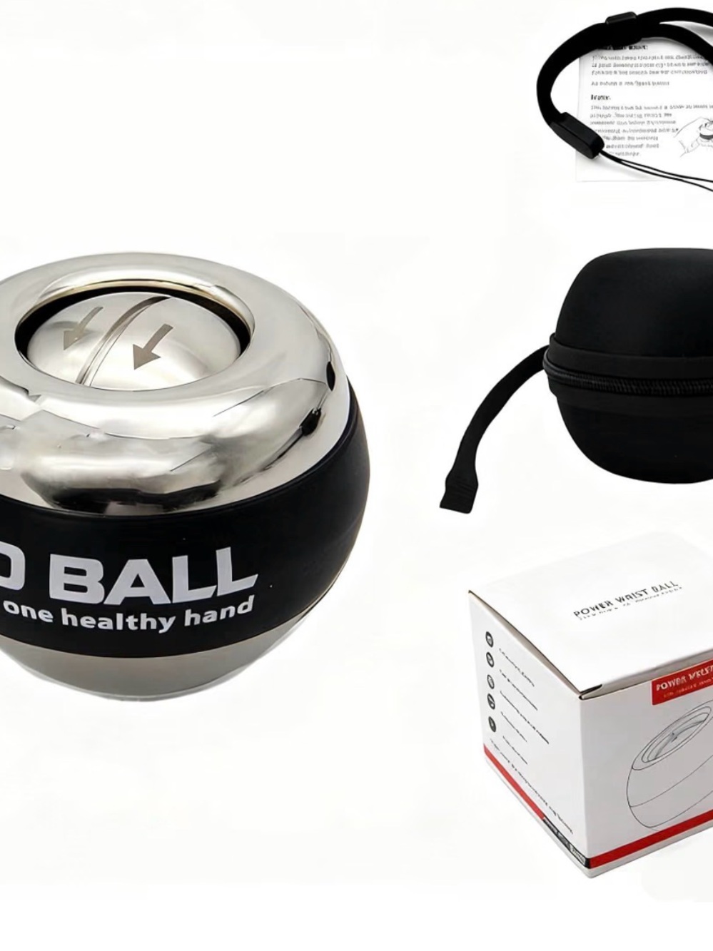 Power Ball Gyroscopic Wrist Trainer – Black